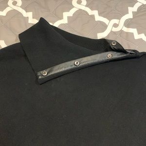 Black Chicos poncho with leather accent L/XL/1x/2X